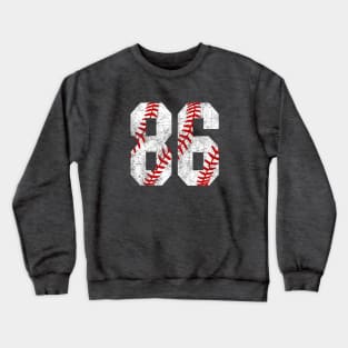 Vintage #86 Baseball Laces Baseball Mom Jersey Love Baseball Crewneck Sweatshirt